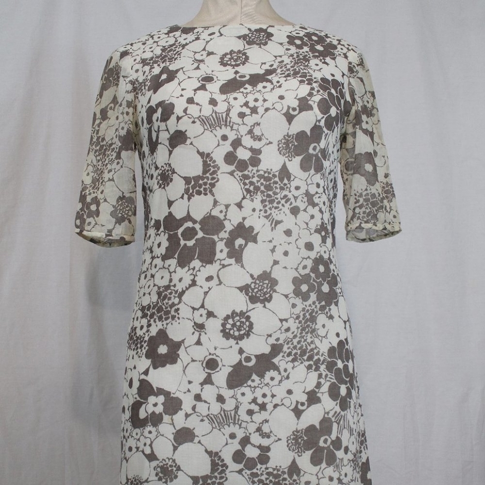 60's floral sheath dress